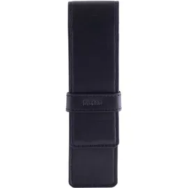 DiLoro Schreibgeräte-Etui Leder Etui Pen Case Executive Füllfederhalter Stylus in Schwarz für 2 Stifte 1623-RBK