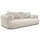 Deine Möbel 24 Schlafsofa BAKU Sofa Couch Bouclé-Stoff 247x90 cm Wohnzimmer, Creme Beige Hellgrau Grau Dunkelgrau Graubeige 2 Teile, mit Schlaffunktion beige