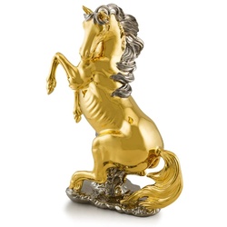 Casa Padrino Luxus Keramik Deko Figur Pferd 50 x 26 x H. 70 cm - Handgefertigte & handbemalte Keramik Skulptur - Keramik Tierfigur - Luxus Deko Figuren - Luxus Deko Skulpturen - Deko Tierfiguren