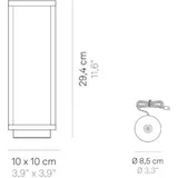 Zafferano LED-Akku-Tischleuchte Dunkelgrau