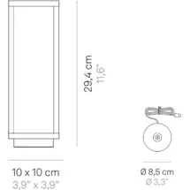 Zafferano LED-Akku-Tischleuchte Dunkelgrau
