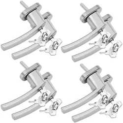 MONZANA® Fenstergriffe 8er Set Aluminium silber inkl. Schlüssel