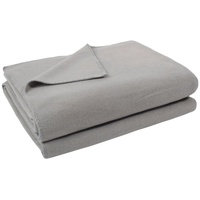 Zoeppritz Soft-Fleece Decke 160 x 200 cm light grey mel.