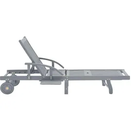 furnicato Sonnenliege 199 x 68 x 30/86 cm Grau