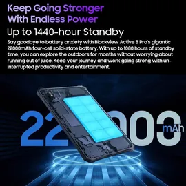 Blackview Active 8 Pro 4G 10,36" 2023 16 GB RAM 256 GB Schwarz