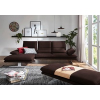 W.SCHILLIG Ecksofa broadway, Designsofa mit tollem Sitzkomfort, L-Form, Sitztiefenverstellung, Kopfteil- & Seitenteilverstellung, Breite 291cm braun