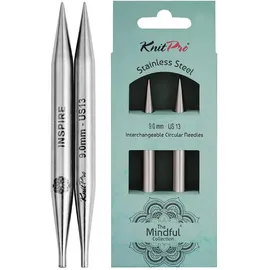 KnitPro Austauschbare Nadelspitzen Silber 13 cm 9 mm