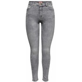 ONLY Damen Onlpower Mid Push Up Sk Azg937 Noos Jeans, Grey Denim, L EU