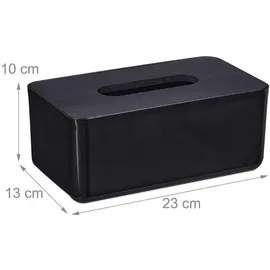 Relaxdays Tücherbox Schwarz