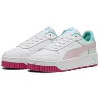 Puma Carina Street Jr Sneaker, White-Rose Mauve-Aquatic, 37 EU