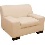 DOMO collection Sessel Norma Kunstleder 110 x 74 x 85 cm Beige