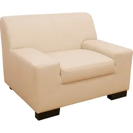 DOMO collection Sessel Norma Kunstleder 110 x 74 x 85 cm Beige