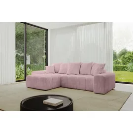 altdecor Ecksofa Cord 2-Sitzer Rosa