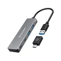 GRAUGEAR USB-HUB 4x USB 3.0 2x Type-C und 2x Type-A