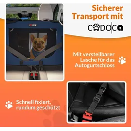 CADOCA Hundebox XXL 90 x 60 x 66 cm Navy Blau