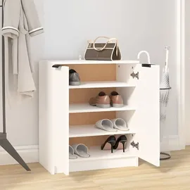vidaXL Schuhschrank 59 x 70 x 35 cm weiß / weiß