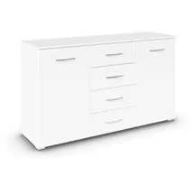 Rauch Pure by Aditio Kombikommode Kommode, Sideboard, Schubkastenkommode, 2-türig, 4 Schubladen mit Softclose-Funktion
