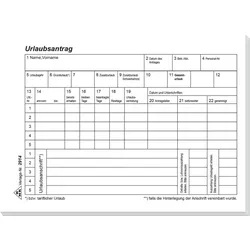 RNK-Verlag Formularbücher Urlaubsabwesenheitsmeldung DIN A6 quer 1x 50 Seiten