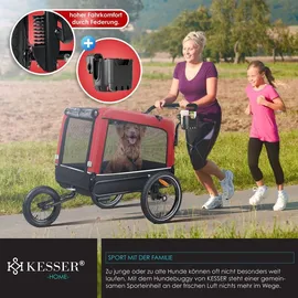 Kesser Boxer 3-in-1 Hundebuggy & Jogger rot