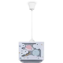 PACO HOME Pendelleuchte "GRETA", weiß, H: 24,5cm, Lampen, Kinderlampe