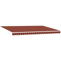 VidaXL Einziehbare Markise Orange und Braun 500 × 350
