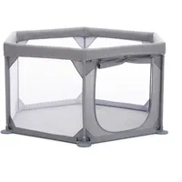 fillikid Laufgitter 6-Eck, grau Ø 134 cm, Höhe 67 cm, inklusive Transporttasche grau