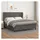 vidaXL Boxspringbett mit Matratze Grau 180x200 cm Kunstleder