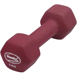 Kurzhantel BODY COACH "Neopren-Hantel für Fitness & Gymnastik", rot (bordeaux), Hanteln, rutschfest, eckige Form, vielseitig nutzbar