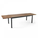 Oviala Ausziehbarer Tisch aus Aluminium und Polywood Braun