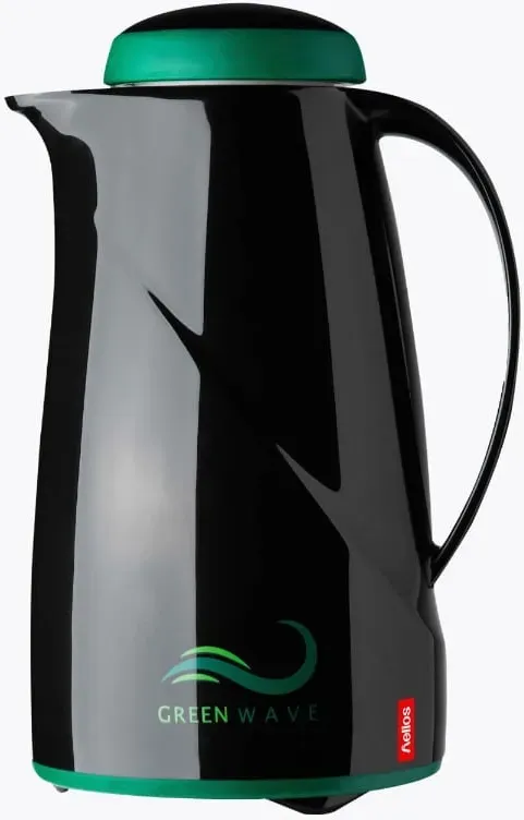 Helios Isolierkanne Green Wave 1l Schwarz