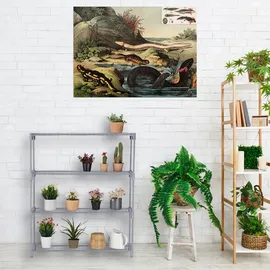 Relaxdays Blumenregal, 4 Ablagen, Blumen- & Pflanzentöpfe, Metall Kunststoff, HxBxT: 106x91x28 cm, Kräuterregal, grau