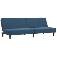 VidaXL Schlafsofa 2-Sitzer Blau Samt