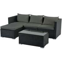 Polyrattan Sofa-Set "Klio" Balkonmöbel Lounge Couch Garten