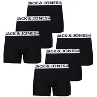 Jack & Jones Boxershorts SENSE 6er Pack (6-St) mit Logo Webbund schwarz XL