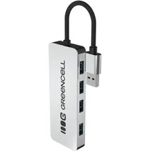 Green Cell 4-Port USB 3.0 Hub Verteiler 5Gbps, Mehrfachstecker USB Splitter