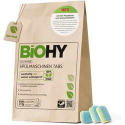 BiOHY All-in-One Spülmaschinen Tabs, Geschirrspültabs, Geschirrspüler Tabs, Spültabs 20 Tabs
