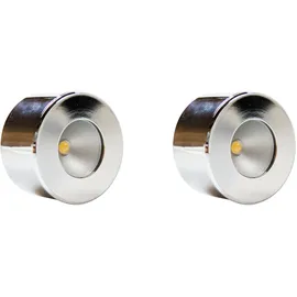 Kalb Material Für Möbel LED Unterbauleuchte, Mini-Star, chrom, warmweiss, 2er SET