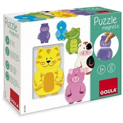 Goula Magnetisches Holzpuzzle Tiere, 12-teilig