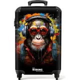 NoBoringSuitcases.com NoBoringSuitcases.com® Koffer Handgepäck Trolley Handgepäck, Koffer Mittelgroß, Suitcase, TSA Schloss, Koffer Klein, Graffiti-Druck