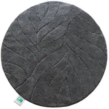 Floordirekt Badematte Maris, ausfranssicher, verschiedene Farben, aus weicher Mikrofaser, Höhe 30 mm, rutschhemmend beschichtet, fusselfrei, Polyester, Rund, 120cm Durchmesser, für Fußbodenheizung geeignet grau