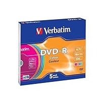 Verbatim DVD+RW 16x Colour 4.7GB, 5er Pack Slim Case, DVD Rohlinge beschreibbar, 16-fache Brenngeschwindigkeit & Hardcoat Scratch Guard, DVD leer, Rohlinge DVD wiederbeschreibbar
