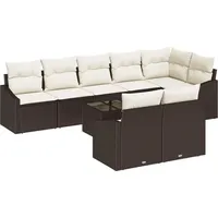 vidaXL Garten-Lounge-Set 9-tlg. braun