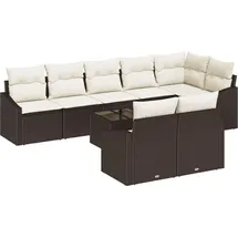 vidaXL Garten-Lounge-Set 9-tlg. braun