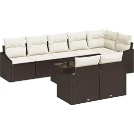 vidaXL Garten-Lounge-Set 9-tlg. braun