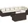 vidaXL Garten-Lounge-Set 9-tlg. braun