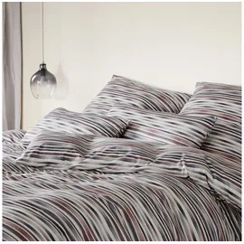 ELEGANTE Desire Gestreift Blau/Rot 135 x 200 cm + 80 x 80 cm