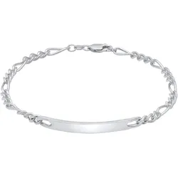 KUZZOI Herren ID Platte Figaro Klassisch 925 Silber Herrenschmuck   