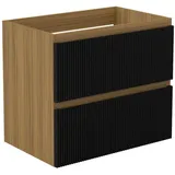 duschspa Waschtisch Unterschrank Waschtischunterschrank Waschbeckenunterschrank Badschrank, 50-120cm Hängeschrank, Matt / Hochglanz schwarz 60 cm x 52 cm x 38.8 cm