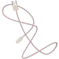 LE CORD Lightning Kabel 2m aus Fischnetz spiral