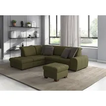 sit&more Eckcouch Mikrofaser 2-Sitzer Grün